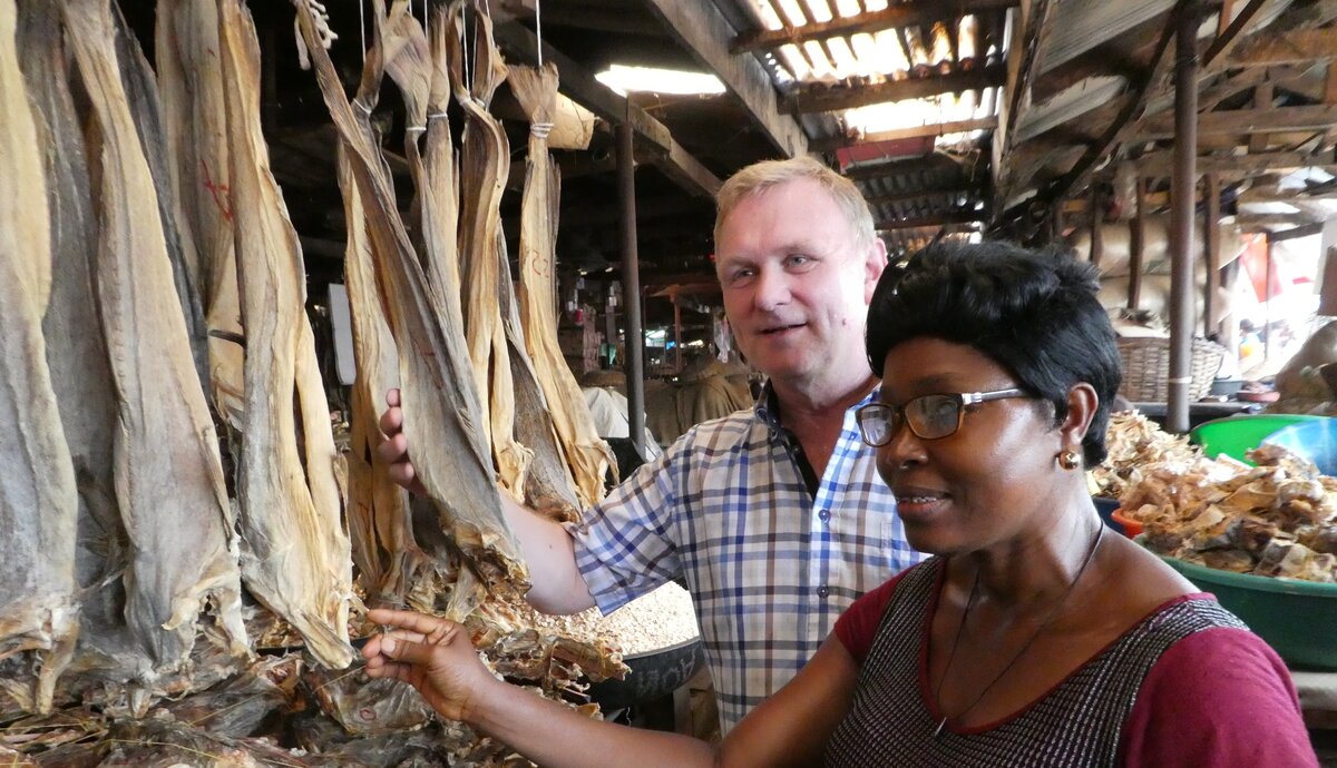 Tørrfisk på marked i Lagos