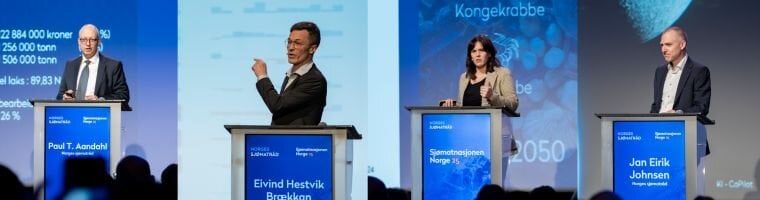 Sjømatanalytikerere i Sjømatrådet, Paul Aandahl, Eivind Hestvik Brækkan, Josefine Voraa og Jan Eirik Johnsen