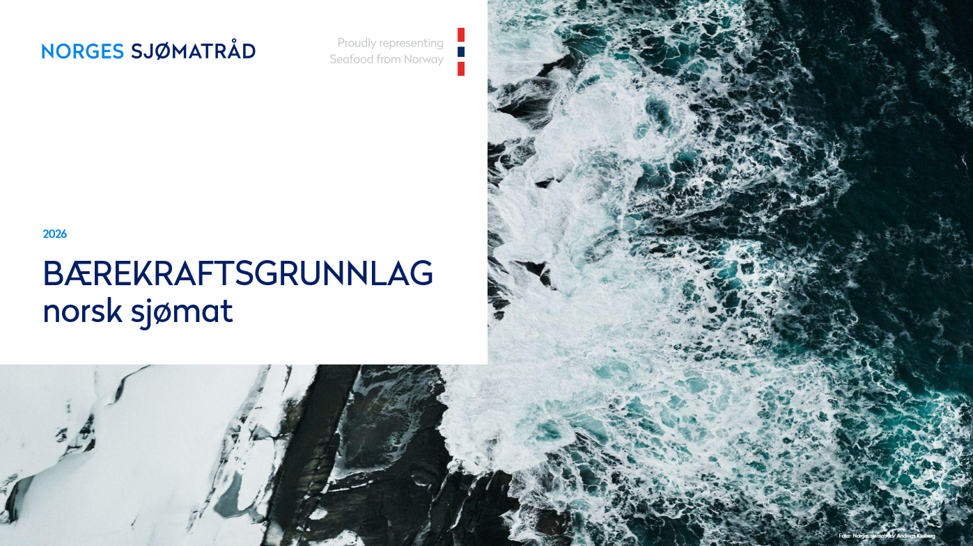 Forsidebilde for bærekraftsrapport norsk sjømat 2026