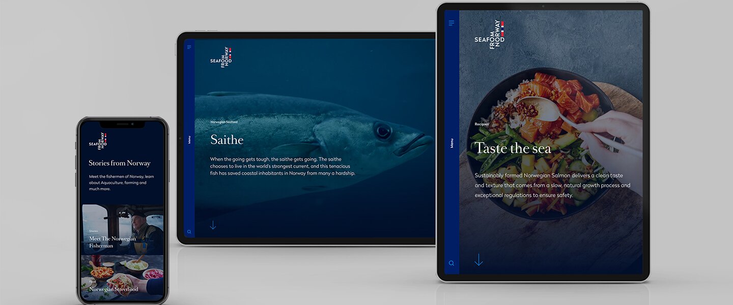 Høythengende designpris til Sjømatrådets internasjonale nettsider