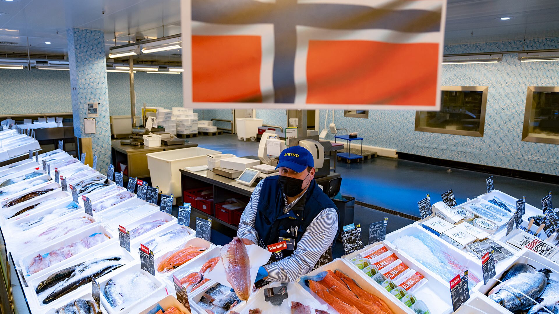 Fiskehandler med sei i Tyskland