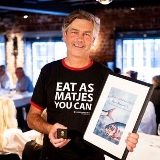 Nederlenderen Arjen Kraaijeveld ble kåret til Årets sildeelsker. Foto: Edward Dreng Karlsen, Norges sjømatråd