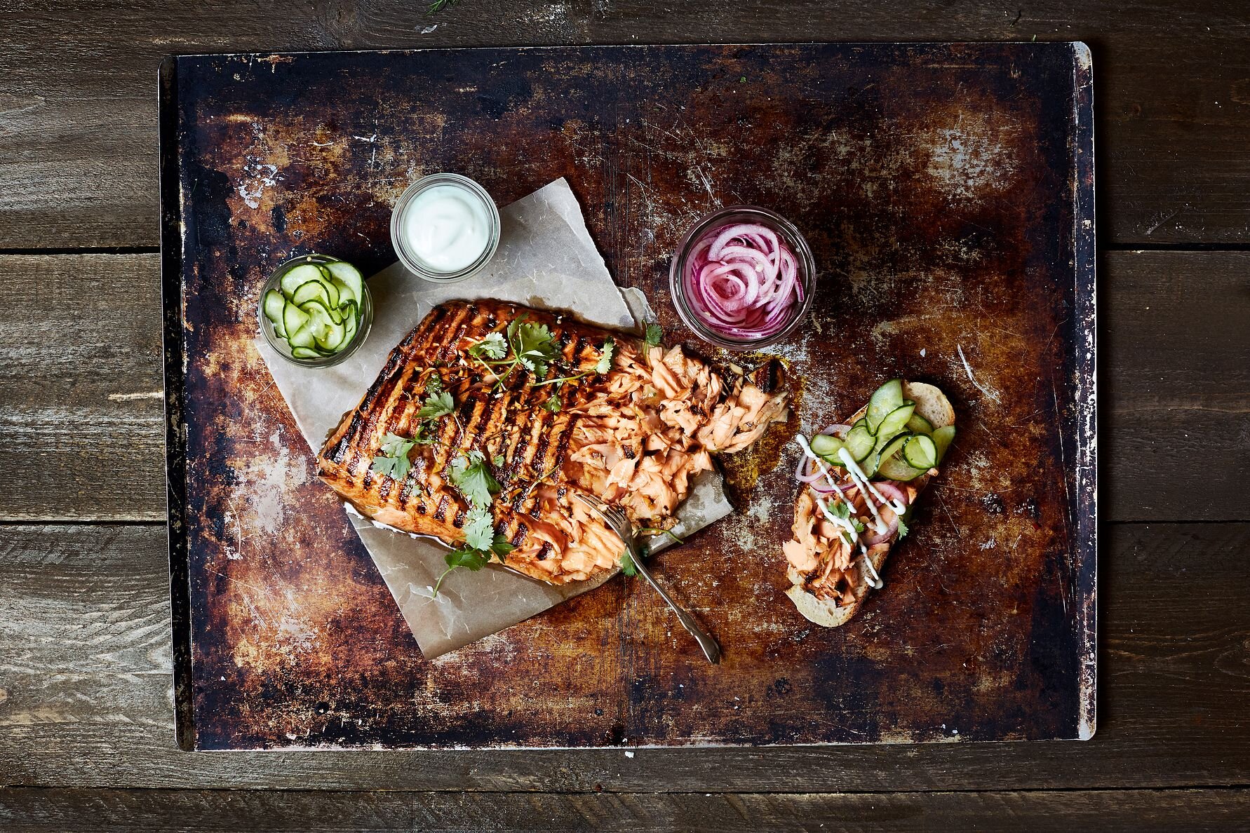 Grillet laks - en populær variant første halvår