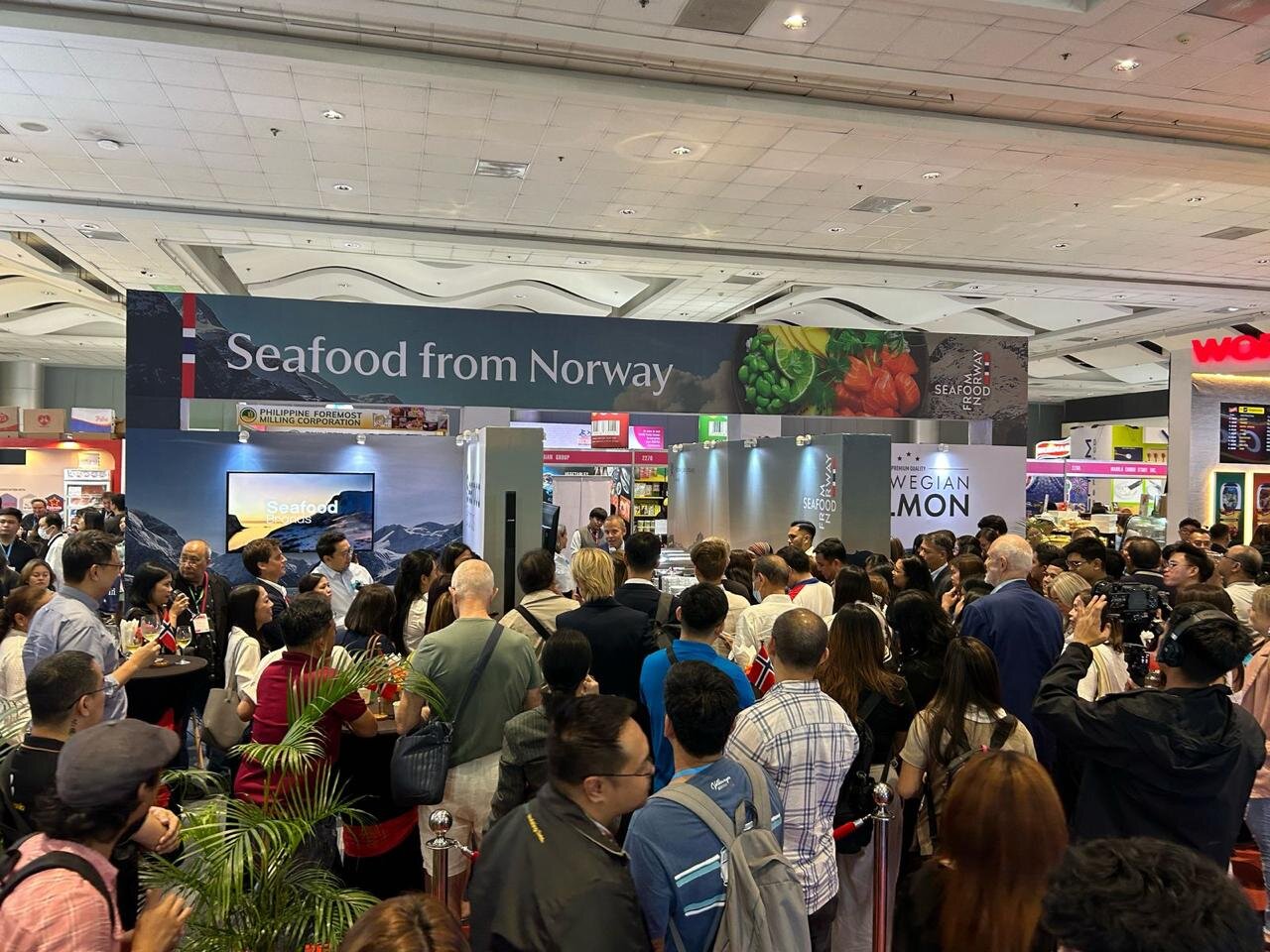 Bilde av den norske sjømatpaviljongen