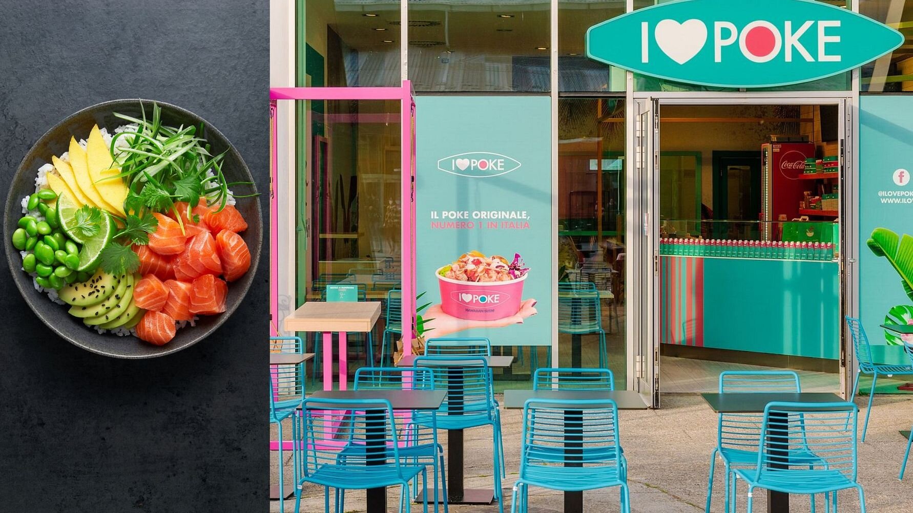 Poke med laks er et populært lunsjvalg i Italia. I Love Poke er en av flere pokerestaurantkjeder i det italienske markedet.