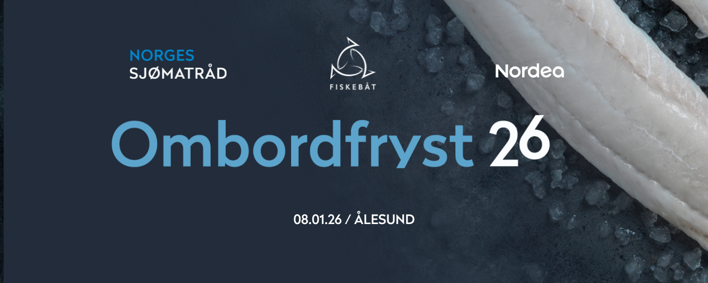 Banner Sjømatnasjonen Norge 2026 Oslo 6. januar 2026