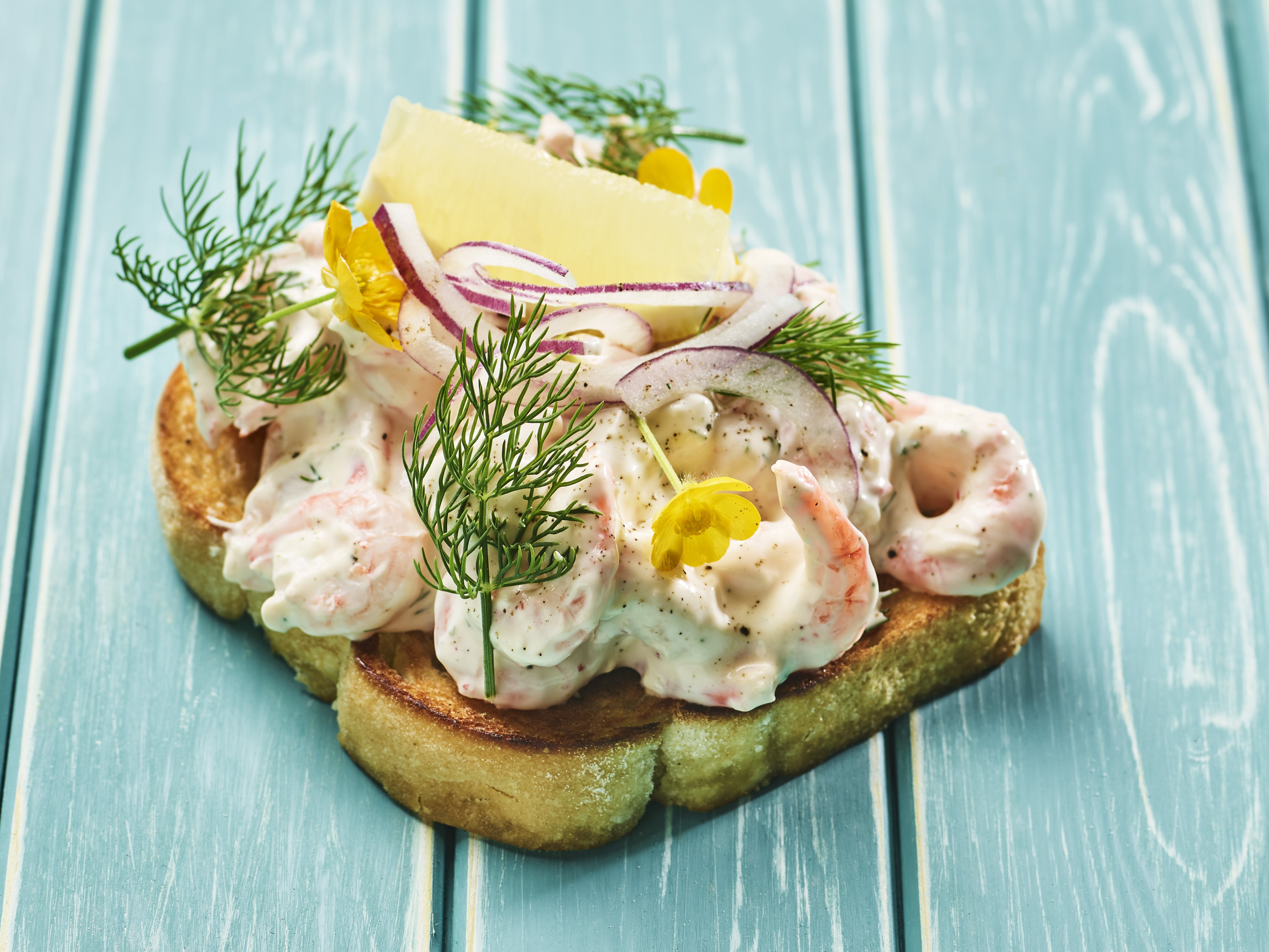 Sjømatretter som gir deg feriefølelsen - Toast Skagen fra Sverige 