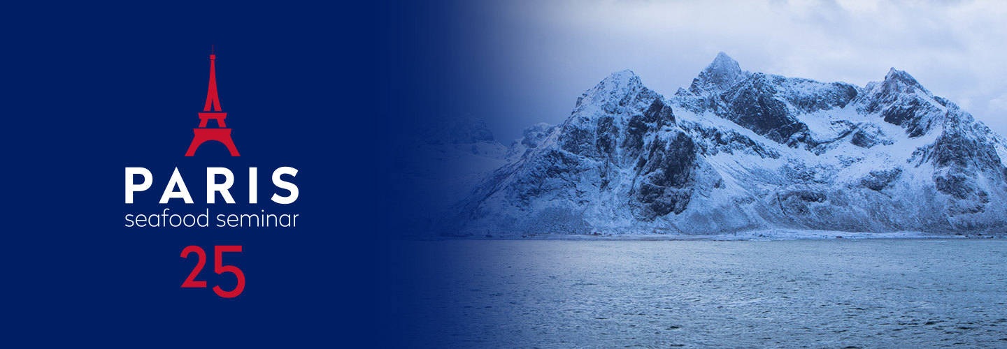 Paris Seafood Seminar logo and landscape