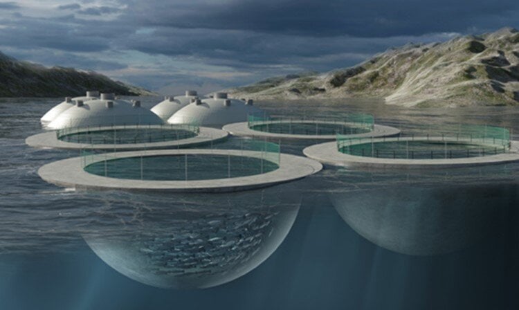 Bilde av lukket oppdrettsanlegg