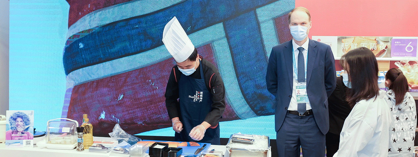 Sjømatutsending Andreas Thorud i Kina