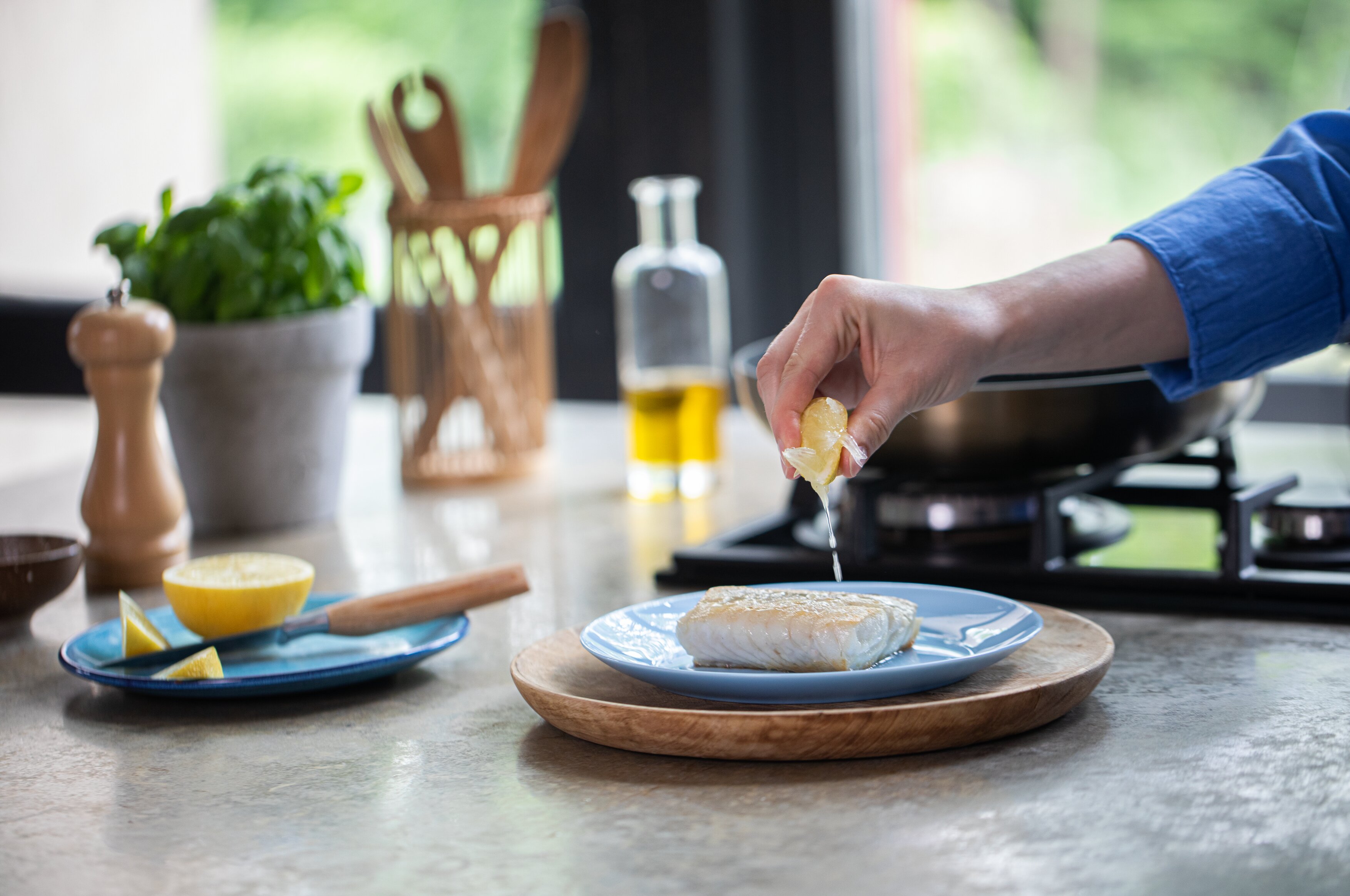 Prepearing Saithe for dinner